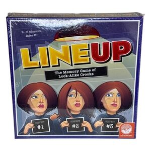 Line Up Board Game The Memory Game of Quick Looks & Tricky Crooks Mindware NEW